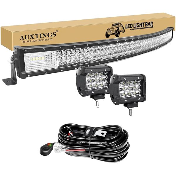 Striscia Luminosa Led Curva, Luminosità 270W-675W, Impermeabile IP67, Filo Da 50 Pollici 648W-image