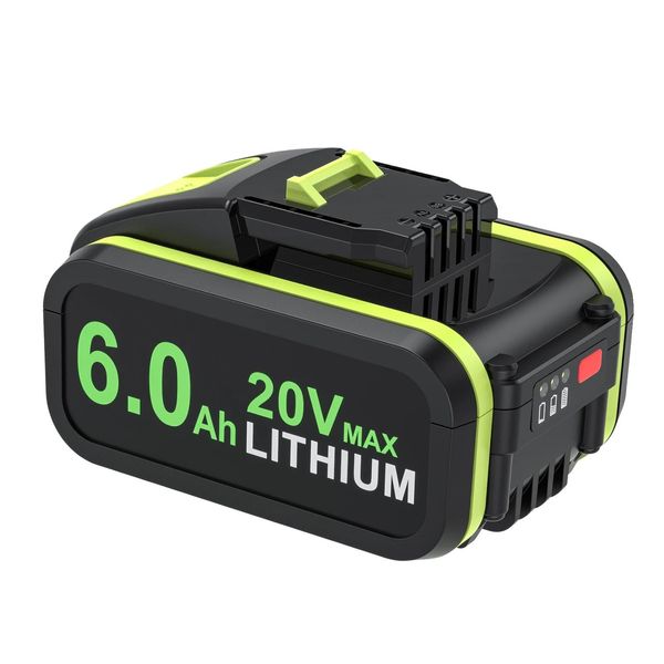 Batteria Di Ricambio Da 20 V, Ioni Di Litio Da 6,0 Ah, Ad Alte Prestazioni, 1 Pezzo Da 6,0 Ah-image