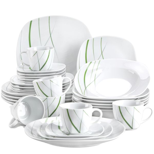 Set Di Stoviglie Da 30 Pezzi, Ceramica Ecologica, Lavabile In Microonde E In Lavastoviglie , 30 Pezzi-image
