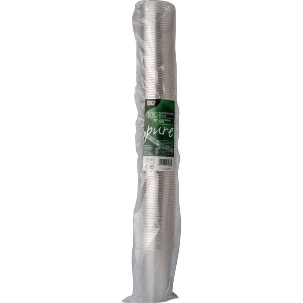 Papstar 16176 Papstar Bicchiere Di Plastica "Puro"", In Pla, 0,20 L"-image