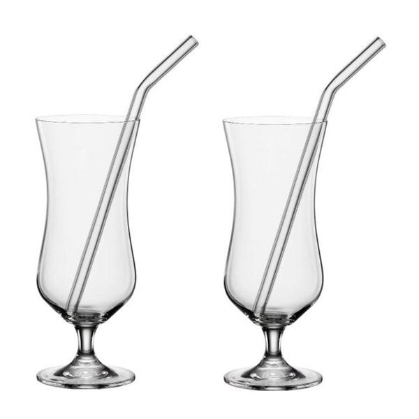 Set Di Bicchieri Da Cocktail Bohemia Bar Selection Con Cannuccia 420Ml Set Di 2-image