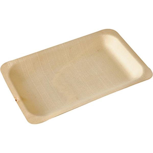 Papstar Piatto Per Finger Food In Legno Puro 195X140Mm 50 Pezzi 1 Confezione-image