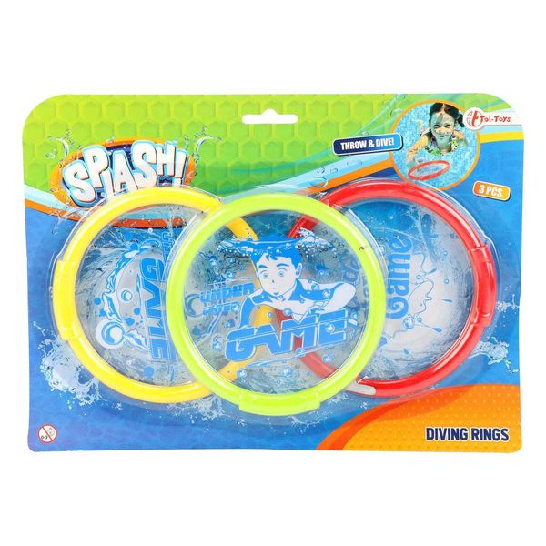 Toi-Toys - Anelli Subacquei Splash (3 Pezzi) Anelli Subacquei Giocattolo D'acqua-image