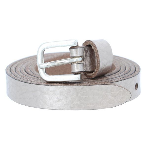 Vanzetti Pelle Cintura Chain Reaction 15Mm Metallic Belt W65 Platinumgold Metallic Beige-image