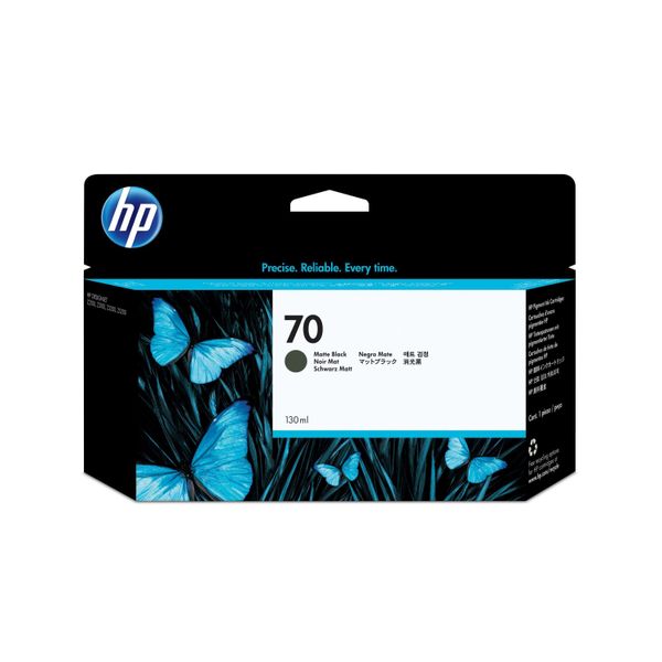 Hp Cartuccia Inchiostro Nero Opaco Designjet 70 - 130 Ml - Inchiostro A Base Di Pigmento - 130 Ml - 1 Pz-image