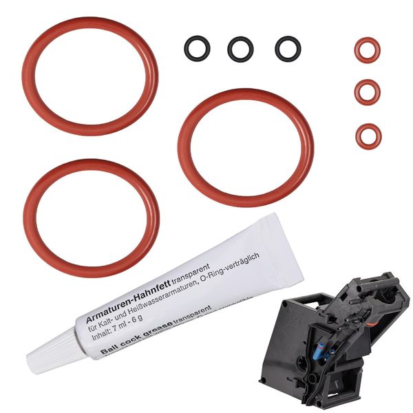 Guarnizione O-Ring + Tubo Di Grasso Al Silicone 6G Per L'erogatore Del Gruppo Di Cottura Compatibile Con Siemens EQ5 EQ6 EQ7 EQ8 Bosch Vero Tca Tes Ctl Tcc Neff & Gaggenau-image