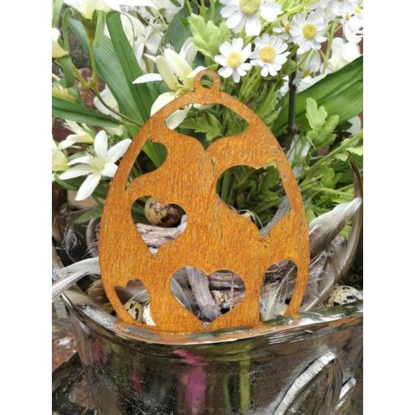 Cuori Di Uova Di Pasqua In Acciaio Inossidabile, Da Appendere-image