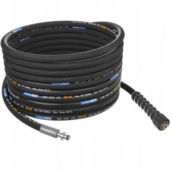Tubo Flessibile DN8 Lungo 20 M Da 400 Bar Per Lavatrice Karcher Hd Hds Con Connettore Da 10 Mm-image