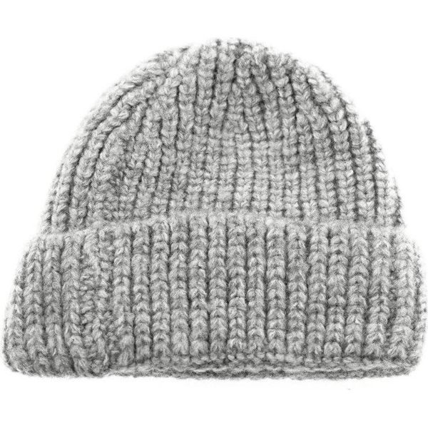 Cappello Con Motivo A Maglia Per Adulti E Bambini Per Le Fredde Giornate Autunnali E Invernali Grigio-image