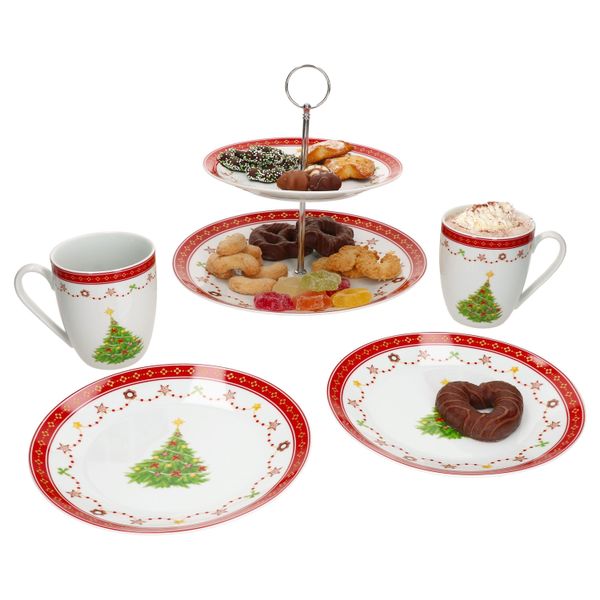 Set Da Colazione Da Sogno Da 5 Pezzi Etagere Tazza Da Caffè Piatto Da Torta Biscotti-image