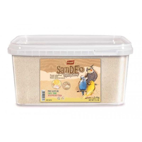 Sabbia Per Uccelli Vitapol - Gusto Limone, Secchio Da 5,4 Kg, Igienica E Senza Polvere-image