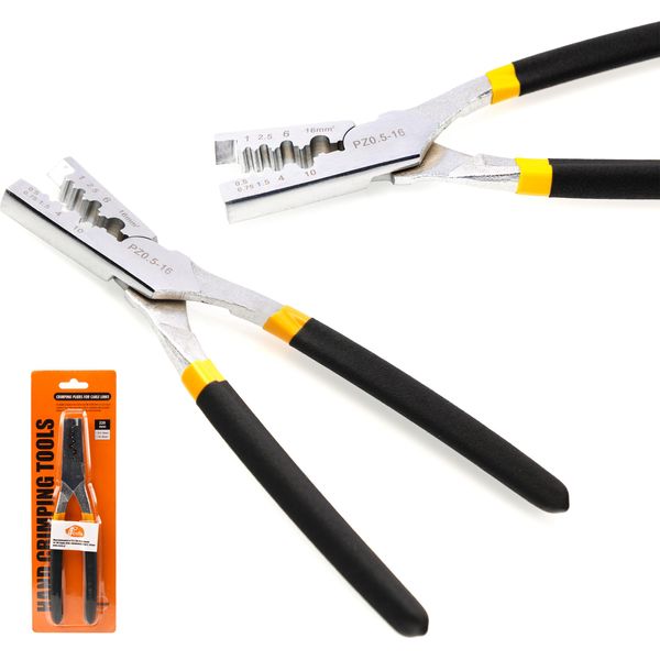 Rosfix Pinza Crimpatrice Per Capicorda Isolati E Non Isolati Da 0,5 A 16 Mm-image