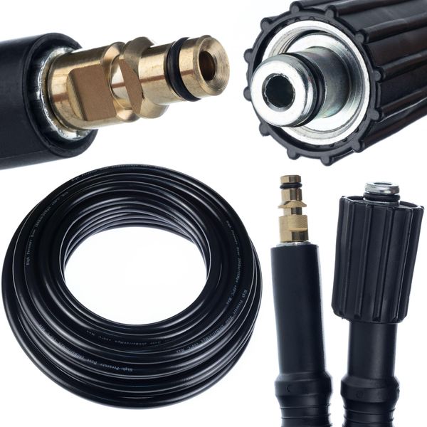 Rosfix Tubo Flessibile Ad Alta Pressione Da 10 M KäRcher Quick Connect - M22 Per Idropulitrici K2 K3 K4 K5 K6 K7-image