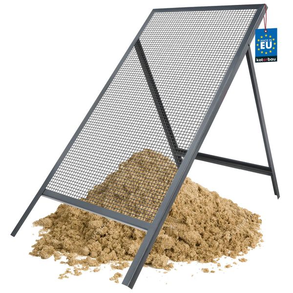 Kotarbau® Setaccio 60 X 120 Cm Rete Metallica In Acciaio 10 X 10 Mm Setaccio Da Giardino Setaccio Per Compost Griglia Per Edilizia Setaccio Per Terreni-image