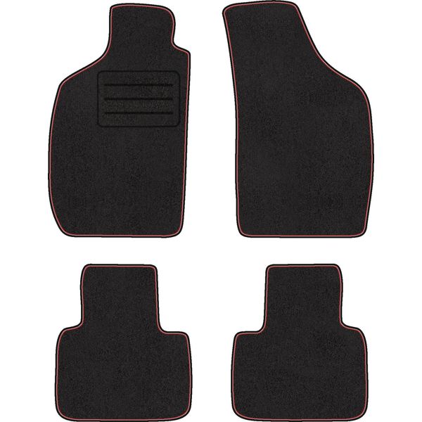 Set Di Tappetini In Velluto Per Fiat Punto I (1993 - 1999) 4 Pezzi - Nuovo - Rosso-image
