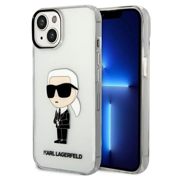 Karl Lagerfeld Klhcp14Mhniktct Custodia Rigida Trasparente Per Iphone 14 Plus / 15 Plus 6,7 Iconic Karl Lagerfeld-image