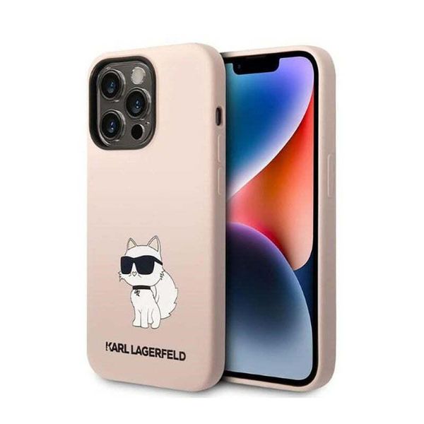 Karl Lagerfeld Klhcp14Xsnchbcp Custodia Rigida Per Iphone 14 Pro Max 6.7 Rosa/Rosa In Silicone Choupette-image