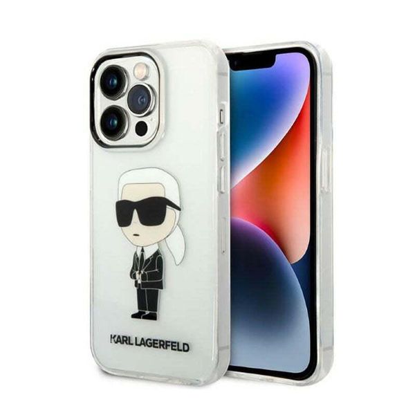 Karl Lagerfeld Klhcp14Xhniktct Custodia Rigida Trasparente Per Iphone 14 Pro Max 6.7 Iconic Karl Lagerfeld-image