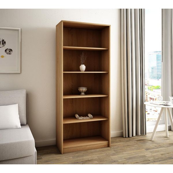 Scansia Alta Con Scaffali Tomai – Rovere Sonoma-image