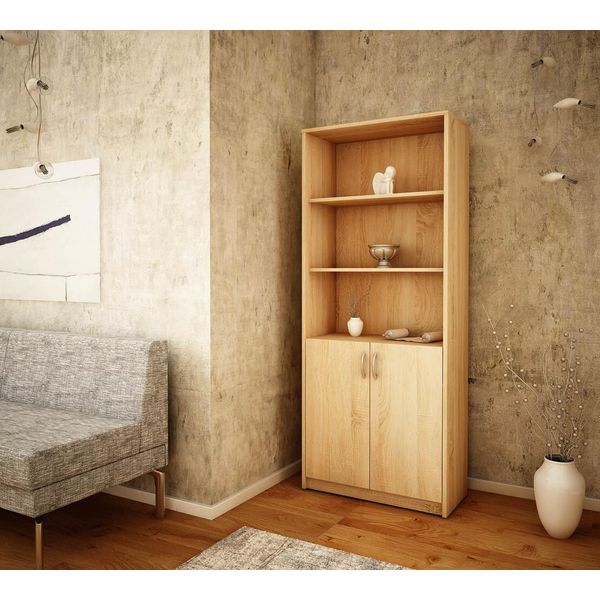 Scansia Con Ante Lucian – Rovere Sonoma-image