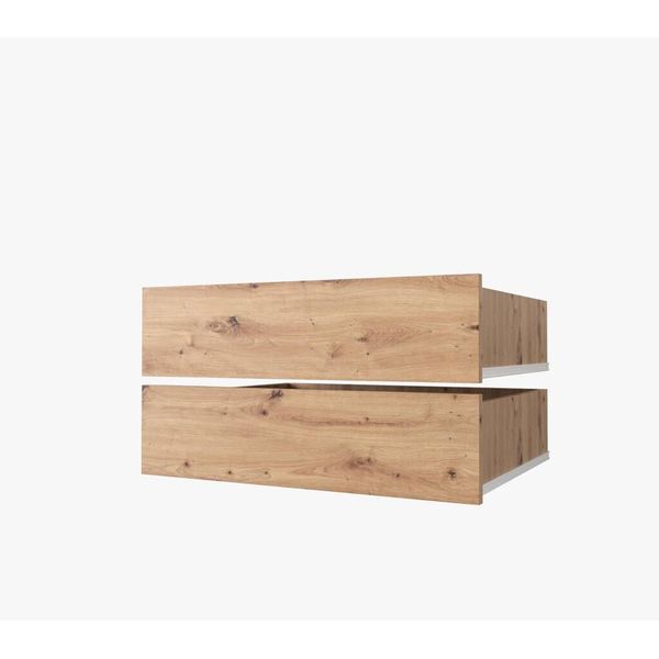Set Di 2 Cassetti Uni Per Armadi Largh. 100 Cm - Rovere Artisan-image