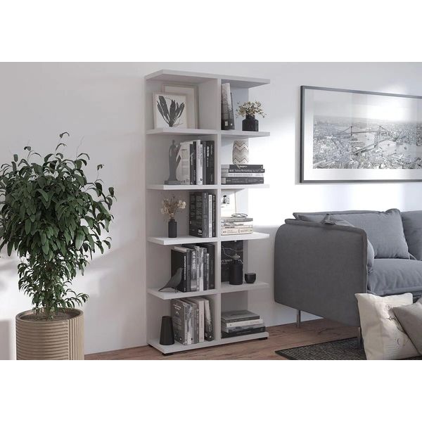Scansia Con Scaffali Misha 3 - Grigio-image