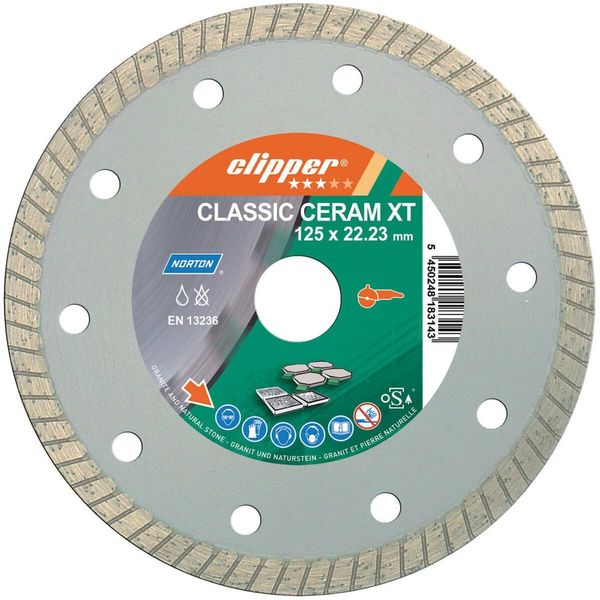 Norton Clipper Disco Diamantato Classic Ceramic Turbo 125 X 22,23 Mm 70184627646-image