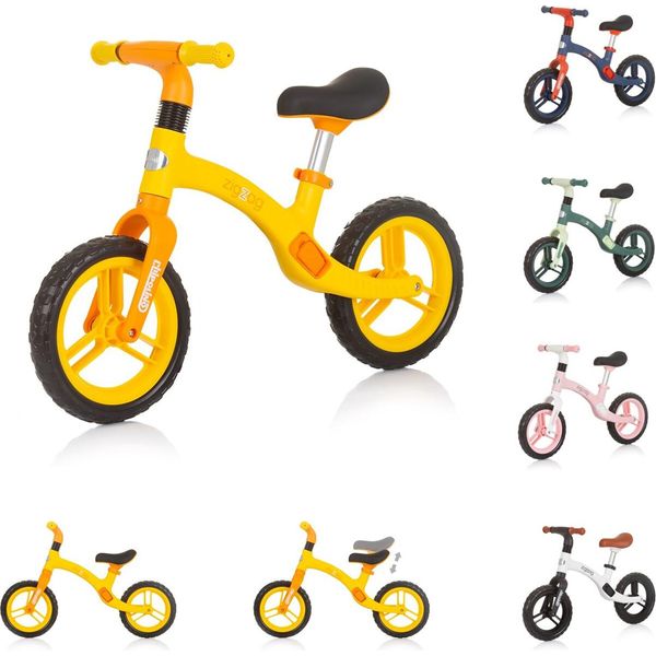 Chipolino Balance Bike Zig Zag 12 Pollici, Sella Regolabile In Altezza Pneumatici Eva Da 3 Anni Giallo-image