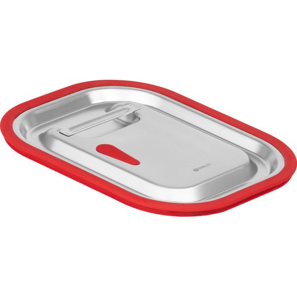 Coperchio Per Contenitore Gn Meal Con Bordo In Silicone Per Gn 1/2, Coperchio Per Contenitore Catering In Acciaio Inox-image