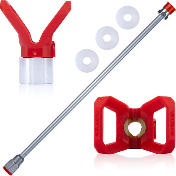 Rosfix Set Prolunga Per Pistola A Spruzzo 100 Cm Con 4 Guarnizioni E Protezione Ugello In Acciaio Inox – Filettatura 7/8”, 290 Bar-image