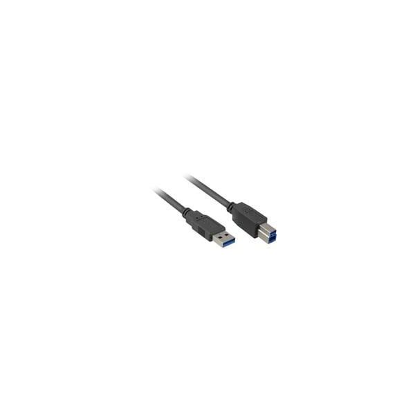 Usb 3.2 Gen 1 Kabel, USB-A Stecker > USB-B Stecker Schwarz, 1 Meter-image