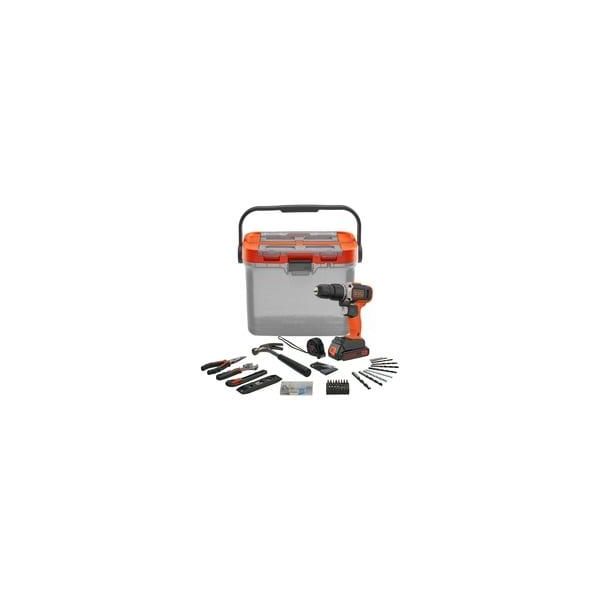 Akku-Schlagbohrschrauber BCKSB02, 18Volt Orange/Schwarz, Li-Ionen Akku 1,5Ah, Aufbewahrungsbox, 62-Teiliges ZubehöR-Set-image