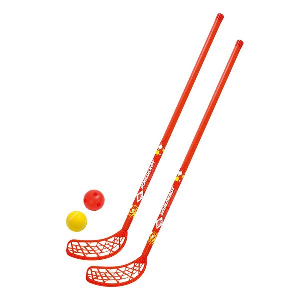SchildkrÖT 970135 SchildkrÖT Fun Hockey Set, 4 Pezzi, Rosso / Giallo-image