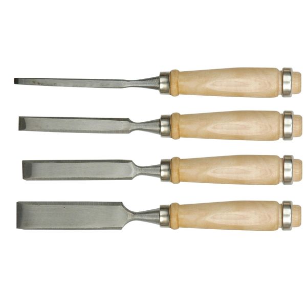 Set Di Scalpelli 4 Pz. Set Di Scalpelli Scalpelli Per Legno 6, 12, 18, 24 Mm-image