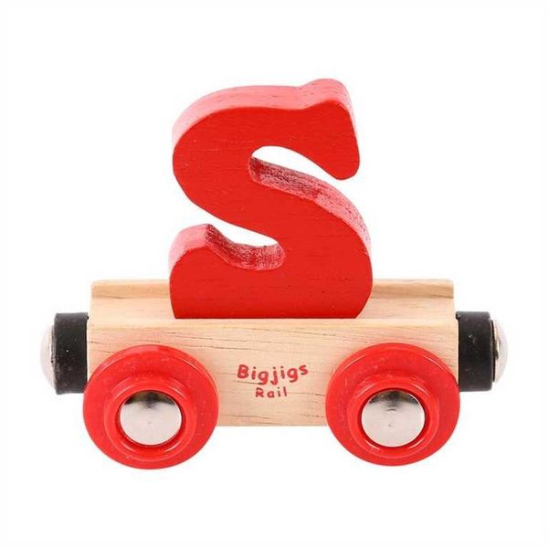 Bigjigs Rail Wagon Binario Ferroviario In Legno - Lettera S-image