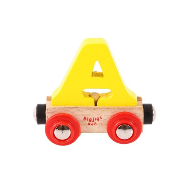 Bigjigs Rail Wagon Binario Ferroviario In Legno - Lettera A-image