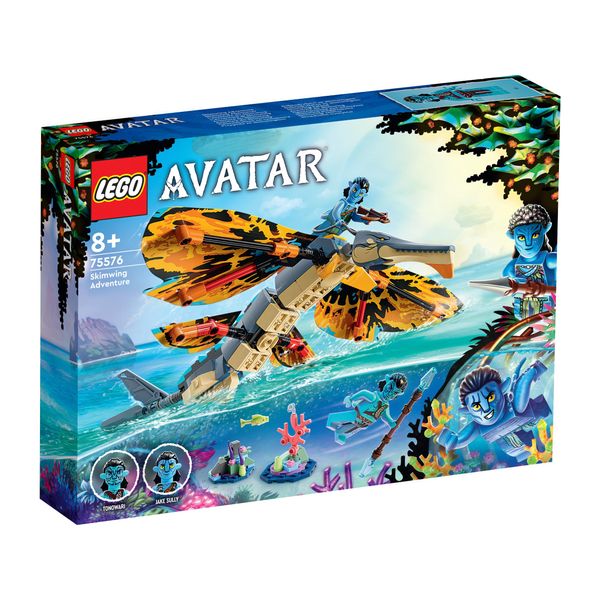 Lego 75576 Avatar Skimwing Adventure, Set Cinematografico 2022 Da Collezione Con Figure Di Animali Per Bambini E Bambine, Barriera Corallina Di Pandora, Minifigure Tonowari E Jake Sully-image
