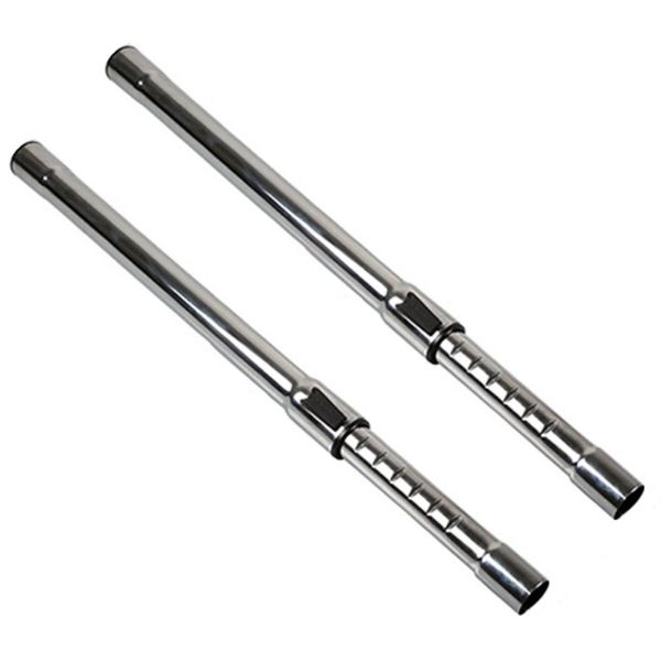 Set Di 2 Tubi Telescopici Ø 32 Mm Tubo Per Aspirapolvere Estendibile Da 600 A 1000 Mm - Tubo Di Prolunga Universale Per Moquette E Pavimenti Duri - Tubo Di Ricambio Cromato Per Aspirapolvere - Tubo Di Aspirazione Con Funzione Snap-In-image