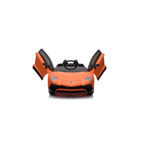 Es-Toys Kinder Elektroauto Lamborghini Aventador Sv Eva-Reifen Kunstledersitz Orange-image
