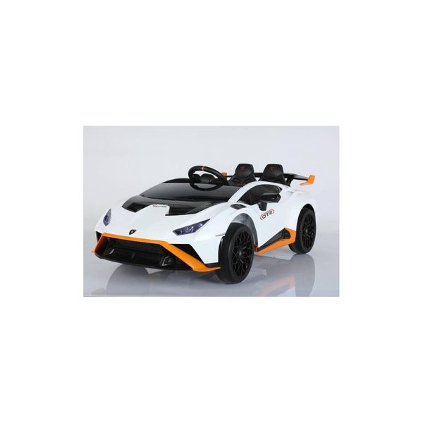 Es-Toys Kinder Elektroauto Lamborghini Huracan STO Eva-Reifen Bluetooth MP3 USB Weiß-image