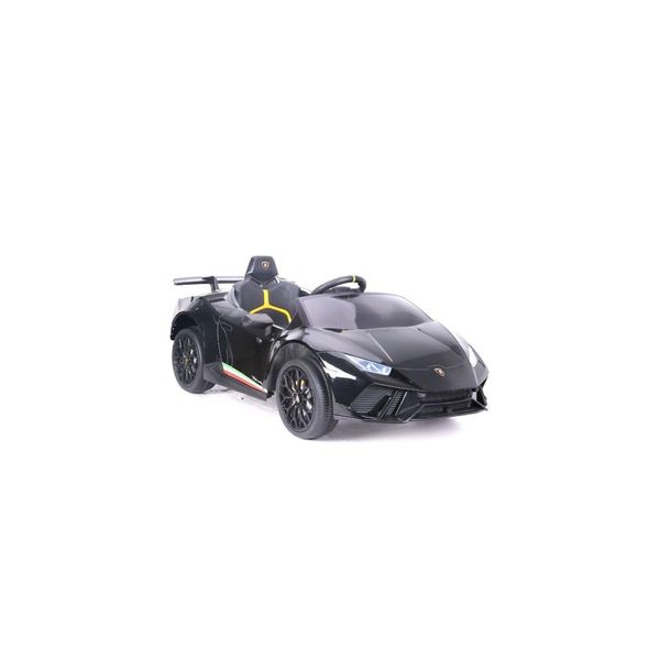 Es-Toys Kinder Elektroauto Lamborghini Huracan Eva-Reifen Scheinwerfer Bluetooth Schwarz-image