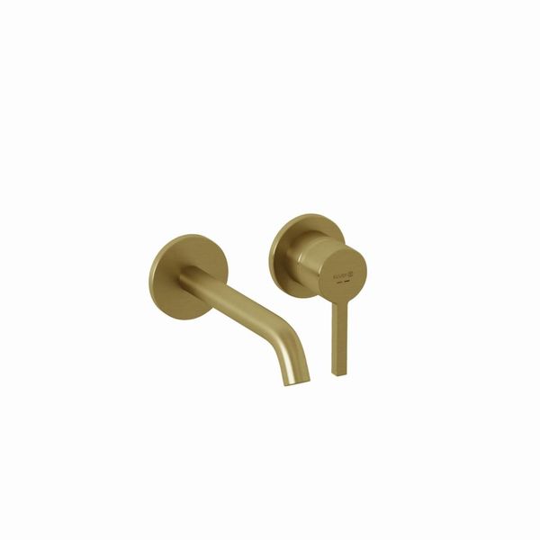 Kludi Nova Fonte Pura Waschtisch-Wand-Einhandmischer 180 Ohne Ablaufgarnitur Brushed Gold 20244N015-image