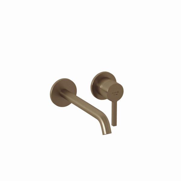 Kludi Nova Fonte Pura Waschtisch-Wand-Einhandmischer 220 Ohne Ablaufgarnitur Brushed Bronze 20245N115-image