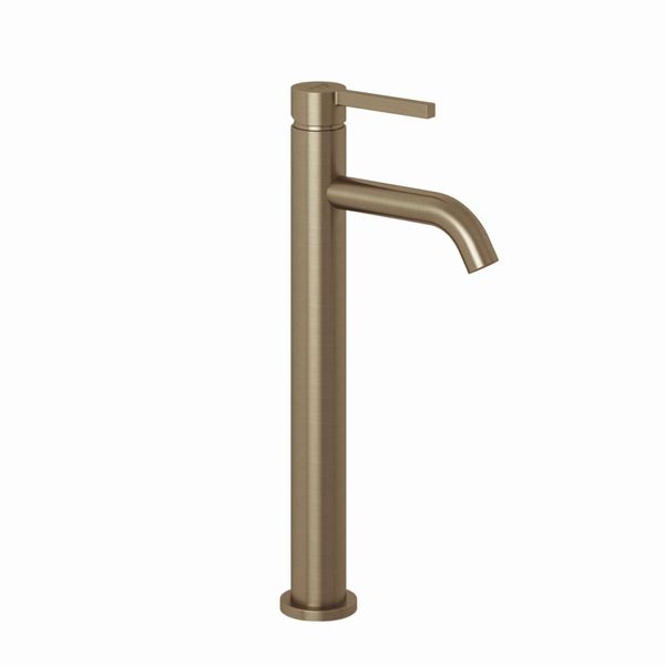 Kludi Nova Fonte Pura Waschtischarmatur Hoch Ohne Ablaufgarnitur Brushed Bronze, 20298N115 20298N115-image