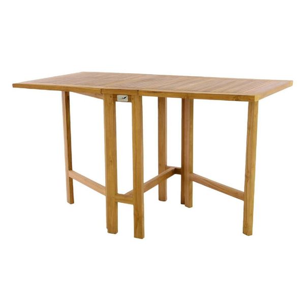 Vcm Klapptisch MaßE 130X75X65 Cm Balkontisch Gartentisch Klappbar Hochwertig Teak Holz-image