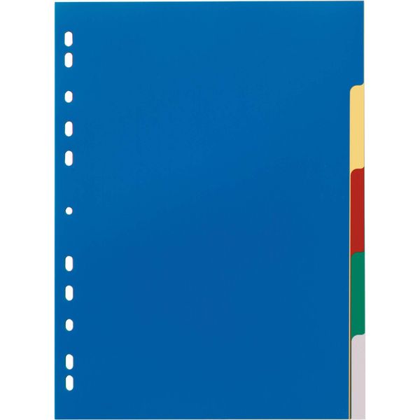 Durable Divisorio A4 In Pp 5 Tasti Con Cavalierini Colorati E Indice , Colorato, 673027-image