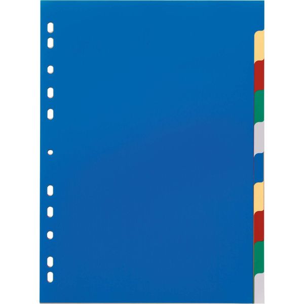 Durable Divisorio A4 In Pp 10 Tasti Con Cavalierini Colorati E Indice , Colorato, 674027-image