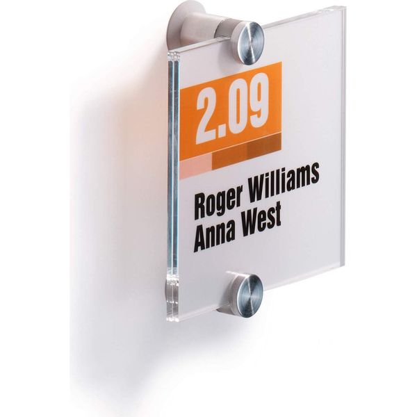 Durable Targa Fuori Porta Crystal Sign® 105X105 Mm, Trasparente, 482019-image