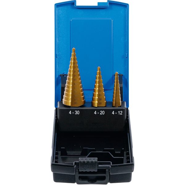 Set Di Punte Per Trapano A Gradino | Nitrurato Di Titanio | Ø 4 - 30 Mm | 3 Pz.-image