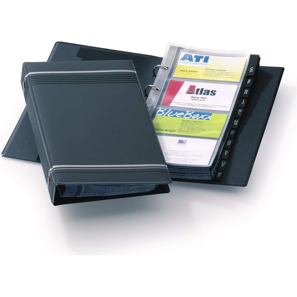 Durable Porta Biglietti Da Visita Ad Anelli Visifix® 200, Grigio, 238558-image